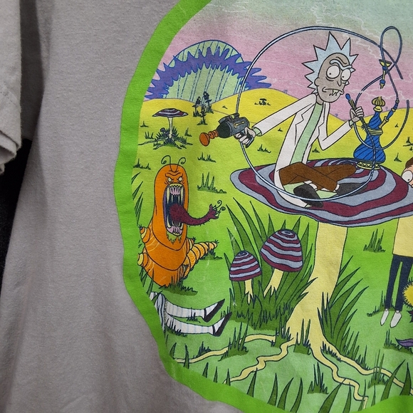 Grey Ricky and Morty size mens medium short sleeve crew neck t shirt - Picture 11 of 13